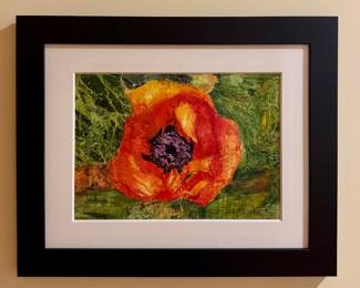 "Poppy" Watercolor, Signed