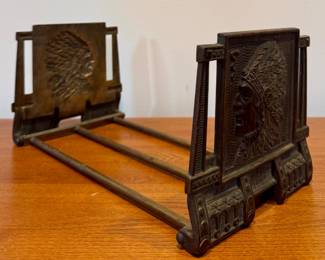 Vintage Cast Iron Expandable Book Rack