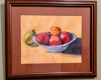 "Fruit Bowl" Pastel, Signed