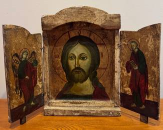 Triptych Religious Plaque