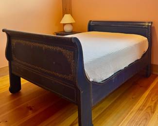 Vintage Hand Painted Queen Sleigh Bed