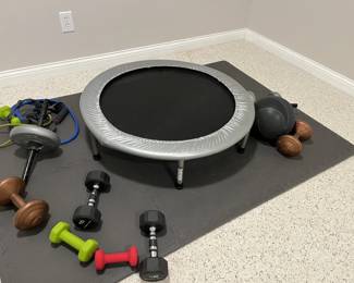 Exercise equipment!  in very good condition!  TRAMP also great for kids!