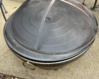 GREAT woodburning firepit with spark screen, cover and outside rain/weather protector!  YOU NEED THIS!