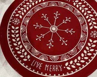 Beautiful Christmas platter...THINK CHristmas shopping...get your gifts for this year at our sale and you don't have to worry about it again!