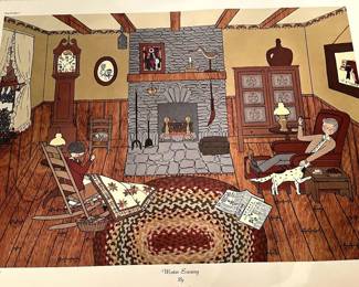 Barbour Lee ROCKS!  This Primitive genre artist is sought after...this print is in mint condition