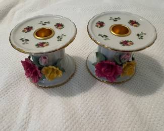 Royal Albert Old Country Roses Candle Holders 