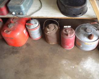 Various fuel cans