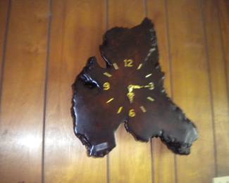 Wood slice wall clock