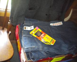 Wrangler blue jeans, new and like new
