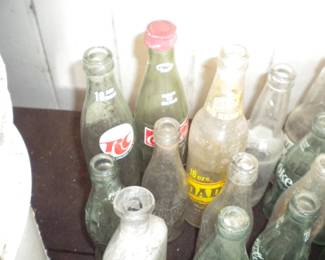 Old soda bottles