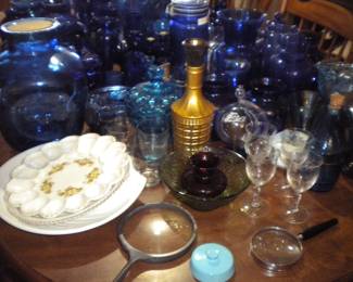 Blue and other glass