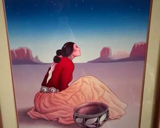 R C Gorman Framed Print La Noche