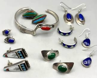 Southwest Design Earrings, Necklace, And Bracelet