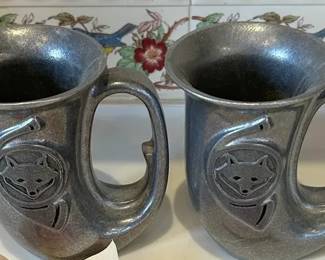 Pewtarex Fox Horn Mugs