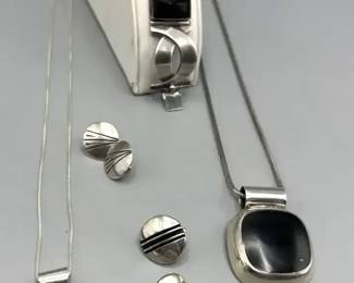 Sterling Silver Jewelry With Black Accents