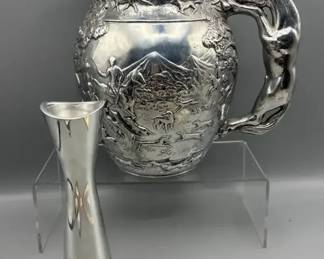 Arthur Court Pitcher And Nambe Bud Vase