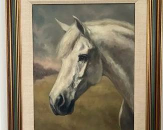 Framed Painting of a Horse, Signed by Artist Sandra Severson
