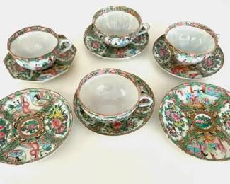 Mixed Set of Chinese Export Rose Medallion Porcelain