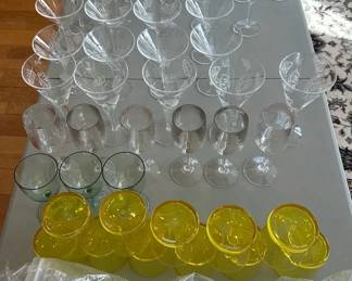 Lot Of Acrylic Glassware Tumblers, Margarita, Wine, Martini And Water 66 Pieces