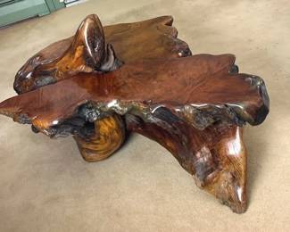 001 Giant Old Growth Redwood Burl Coffee Table