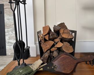 Firewood holder and tools