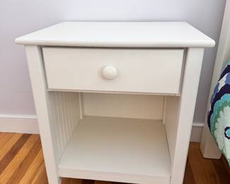 Circle Furniture white nightstand