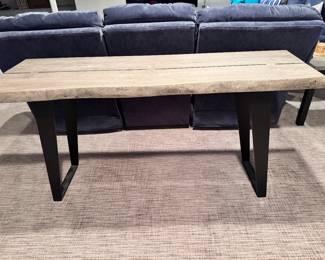 Crate and Barrel Yukon Grey Console Table, 