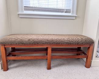 Upholstered wood bench