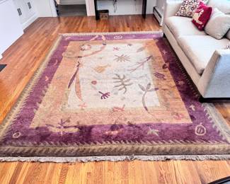 Tibetan wool hand-knotted rug, 8x10