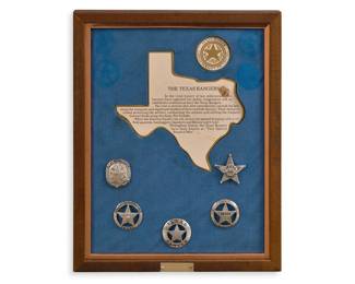Framed Texas Rangers Badges