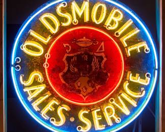 Oldsmobile Sales Service Neon Sign