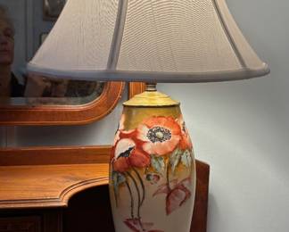 Hand Painted Floral Lamp
