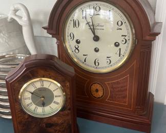 Seth Thomas Barrister Clock and Smaller Seiko Mantel Clock