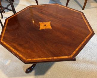 Inlaid Pedestal Coffee Table