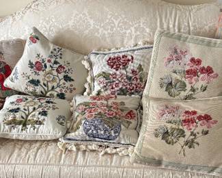 Variety of Needlepoint  Pillows