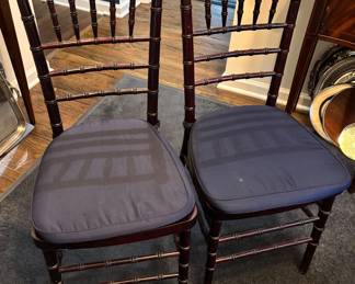 8 Stacking Wood Dining Chairs - very nice