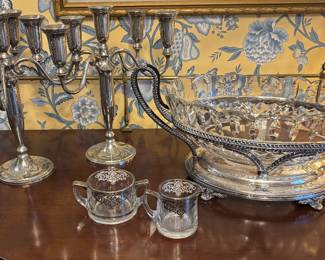 Formal Silver Plate Serving and Decorative Accessories