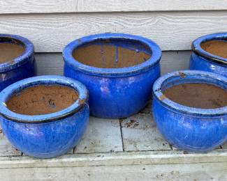 Selection of Blue Planters