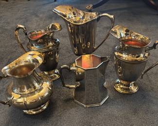 Selection of Silverplate Water Pitchers to include Sheffield, Reed & Barton and Barbour Bros.