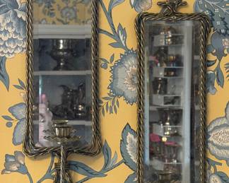 Pair of Mirrored Sconces