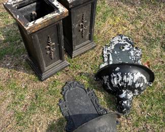 Plant Stands and Iron Wall Mount Planters