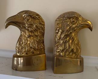 Brass Eagle Bookends