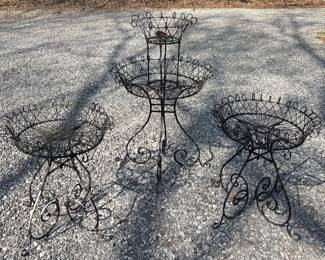 Trio of Matching Plant Stands