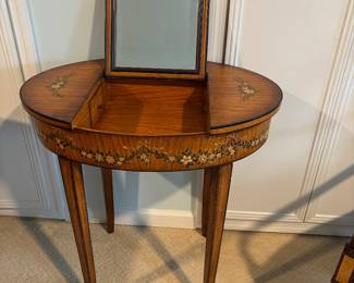 Hand Painted Vanity Open