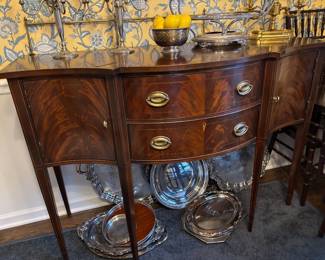 Hickory Chair Co. Sheraton Styled Sideboard with Gallery Rail