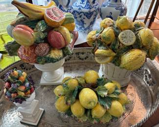 Capodimonte Style Ceramic Compotes