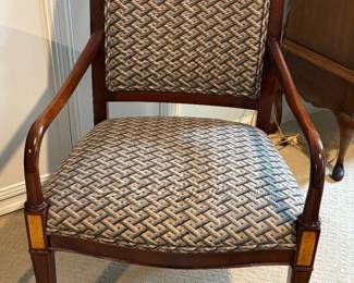 Nicely Upholstered Inlaid Side Chair