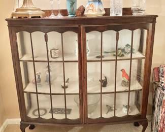 Queen Anne Style Curio Cabinet