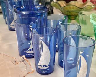 Hazel Atlas Tumblers from the "Sportsman" Series