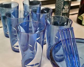 Hazel Atlas Tumblers from the "Sportsman" Series